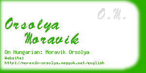 orsolya moravik business card